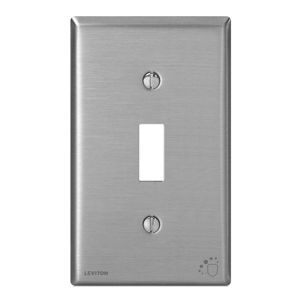 Leviton Toggle Switch Wall Plate, 1 Gang, Gray 84001-A40